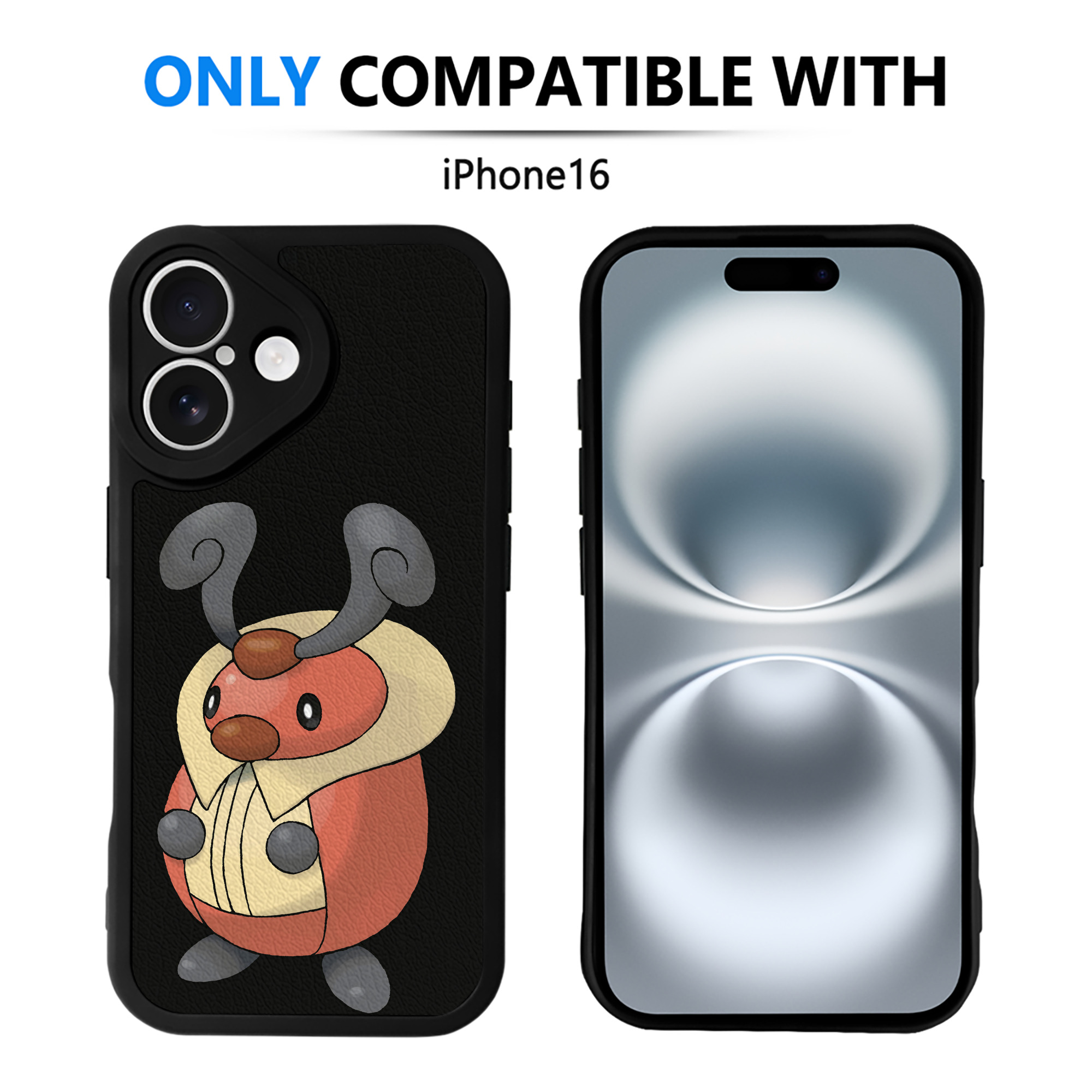 （画像用） ポケットモンスター Pokémon 【iPhone 16シリーズ対応】シリコンスマホケース（レザー調） 材質：シリコン